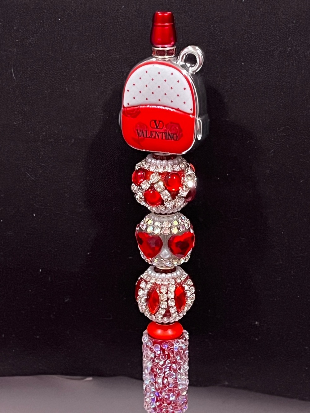 Rare designer inspired backpack acrylic focal fancy beaded pen